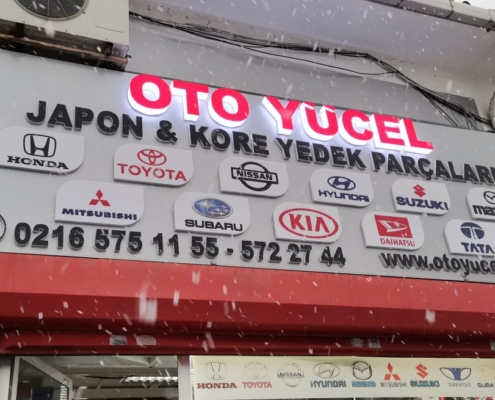 otomotiv tabelası, oto yedek parça tabelası, oto tamir tabelası, oto yedek parça tabela modelleri,